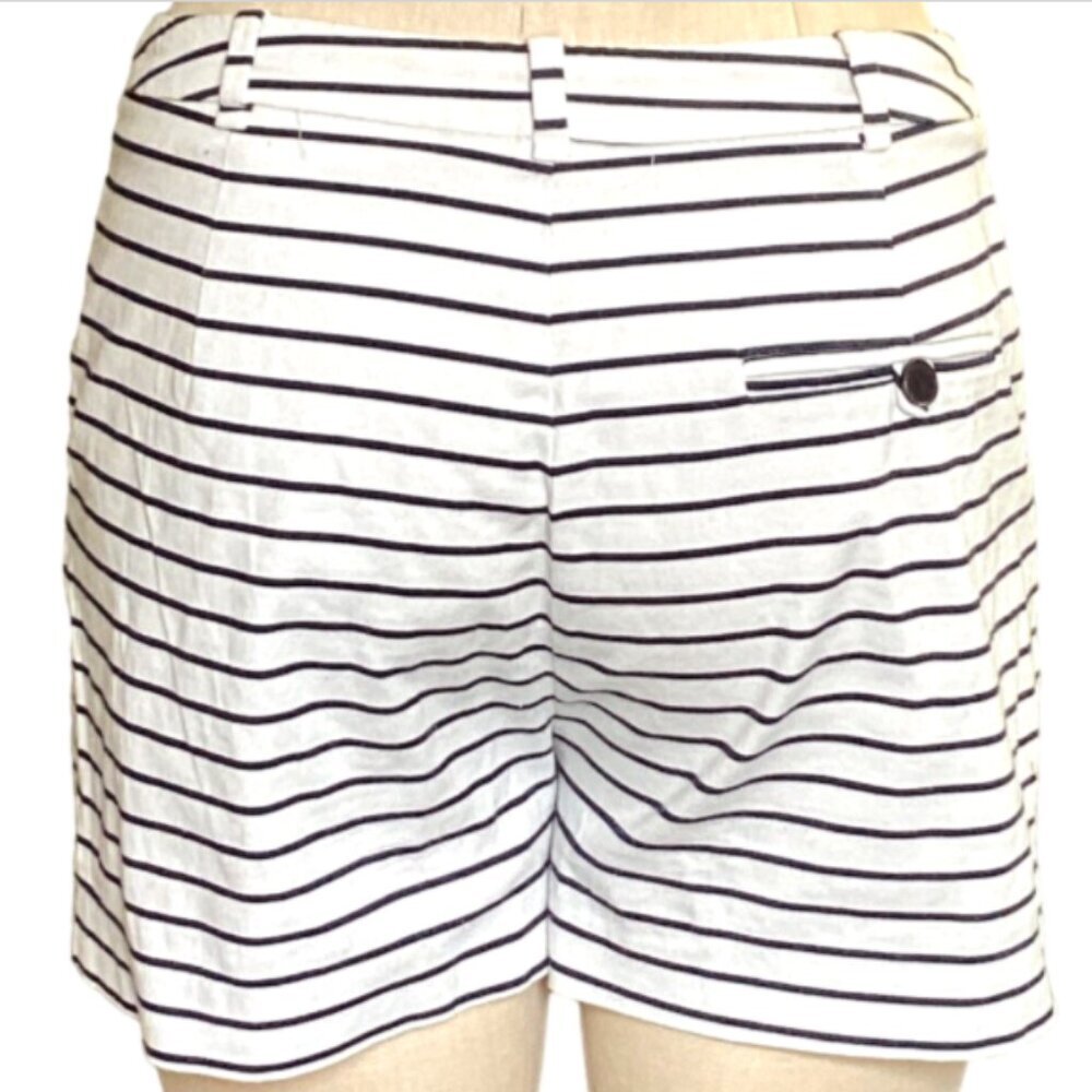 Zara Basic Collection M Blue & White Stripe Short… - image 4
